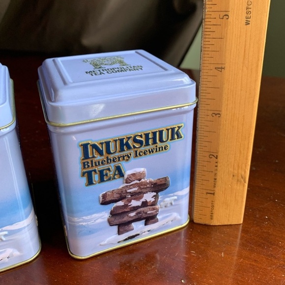 Lot of Two Metal Inukshuk Tea Tins - Picture 8 of 10